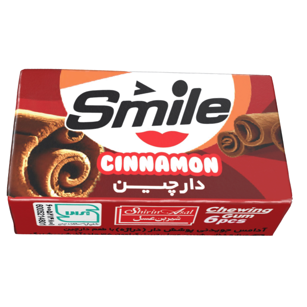 آدامس دارچین اسمایل شیرین عسل - 6 عددی