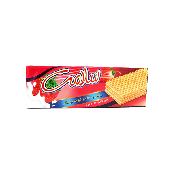 ویفر با طعم توت فرنگی سلامت - 160 گرم