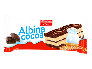 کیک دولایه باکرم وانیلی آلبینا شیرین عسل - 30 گرم