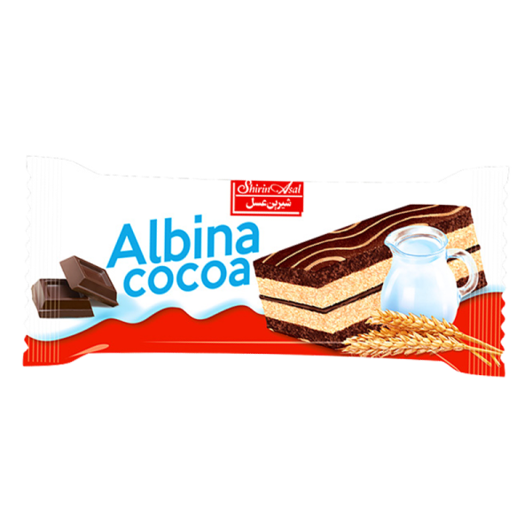 کیک دولایه باکرم وانیلی آلبینا شیرین عسل - 30 گرم
